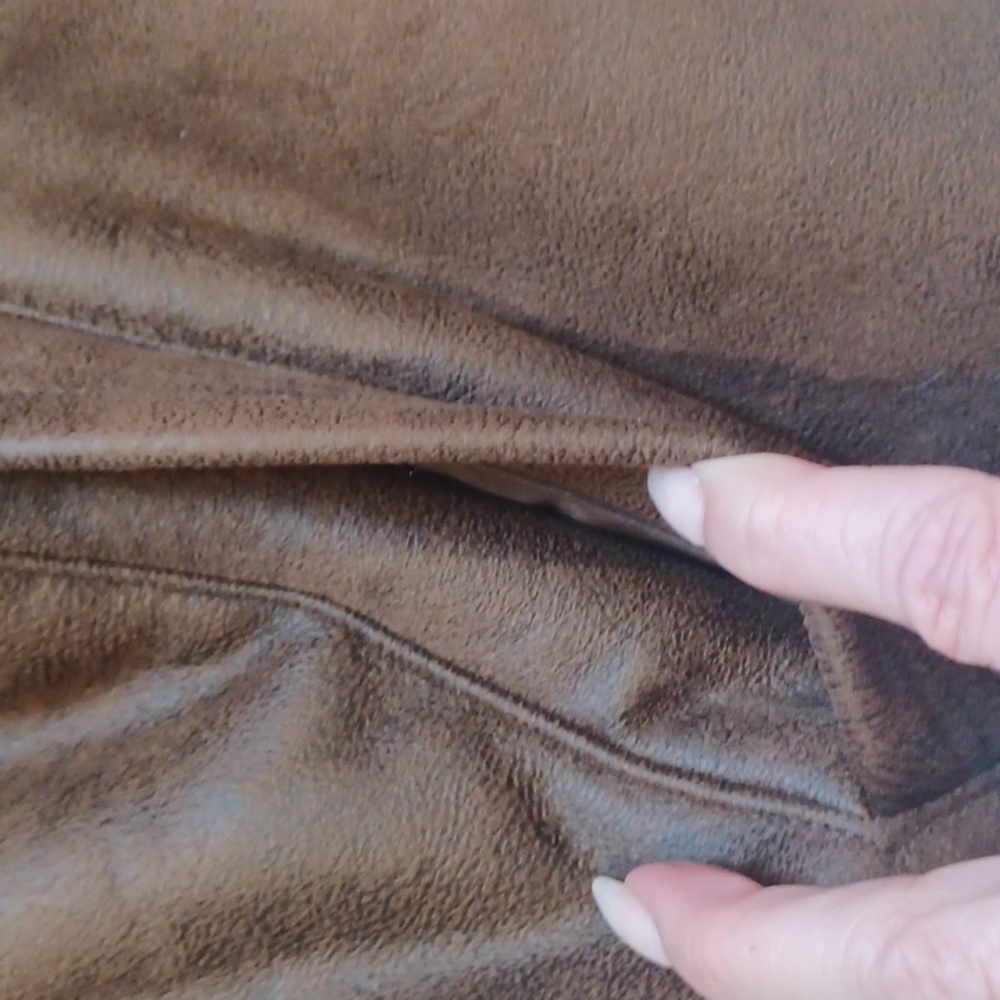NWT Rainforest All-Weather Faux Leather/Suede Chestnut Brown Versatile Jacket - Picture 5 of 11